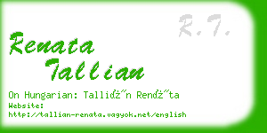 renata tallian business card